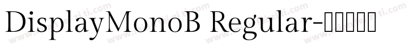 DisplayMonoB Regular字体转换